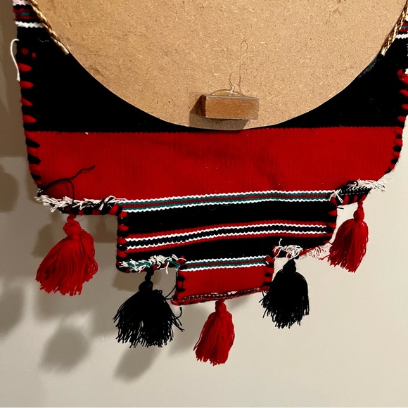 Native American Tribal Blanket Tassel Wall Hanging Clock Southwestern Woven - Picture 4 of 6